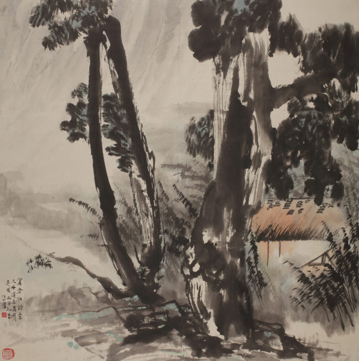 Landscape Based on a Poem by Du Fu (a Collaboration with Zhang Daqian)